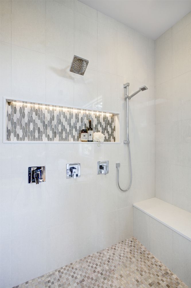 Stunning Walk-in Shower Features White Tile Surround — Coffs Coast Designer Bathrooms in Toormina, NSW