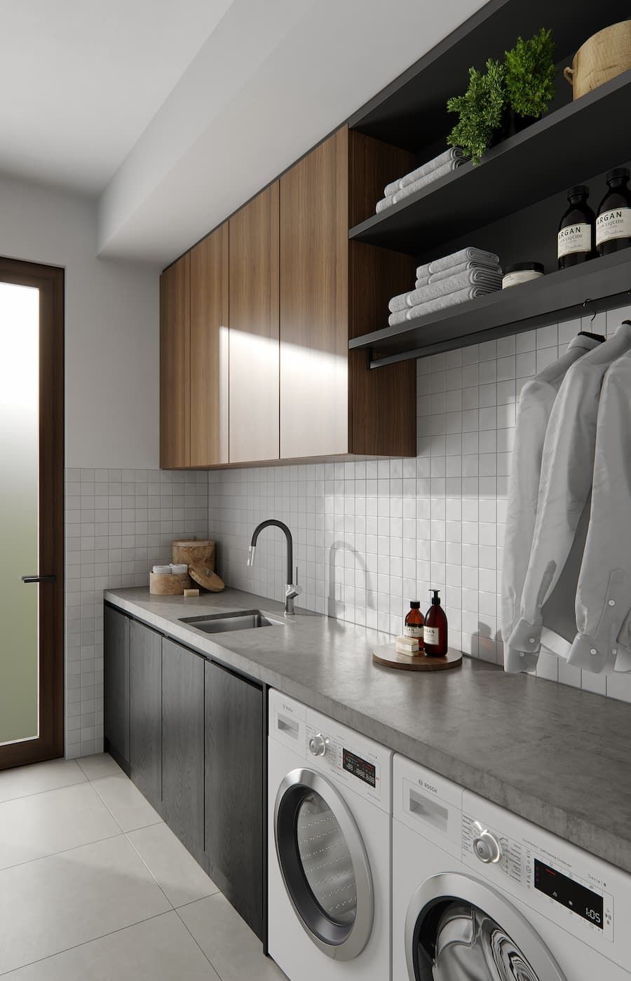 Minimalist Laundry Area — Coffs Coast Designer Bathrooms in Toormina, NSW