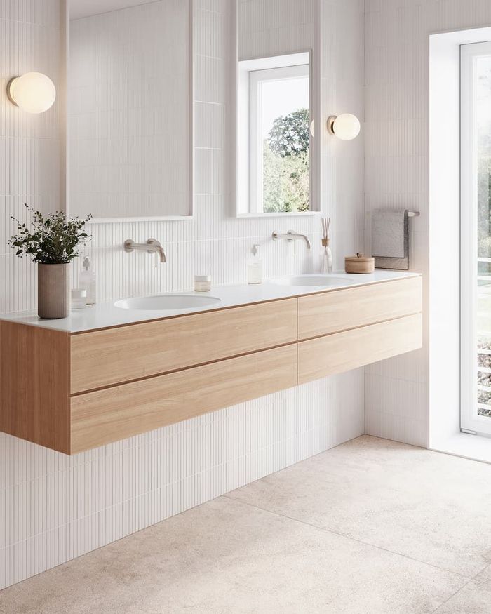 Modern His And Her Bathroom Sink — Coffs Coast Designer Bathrooms in Toormina, NSW