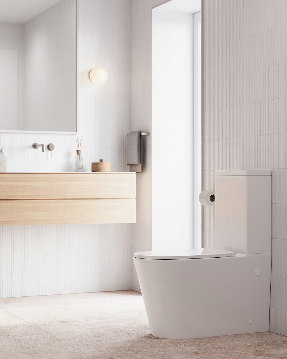 Minimalist Cozy Bathroom — Coffs Coast Designer Bathrooms in Toormina, NSW