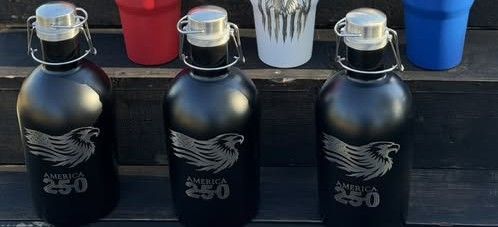 250th 64oz Stainless Steel Growlers