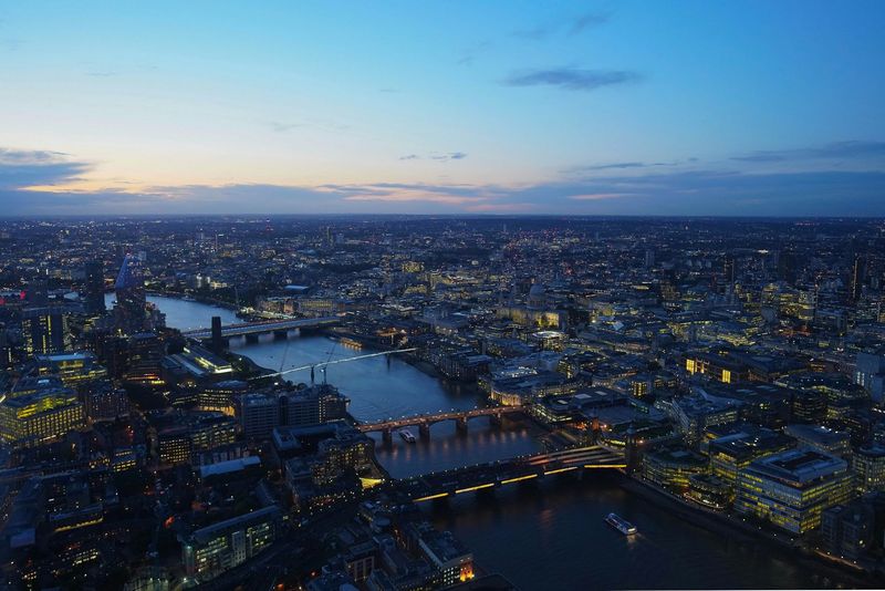 London and the Thames at dusk