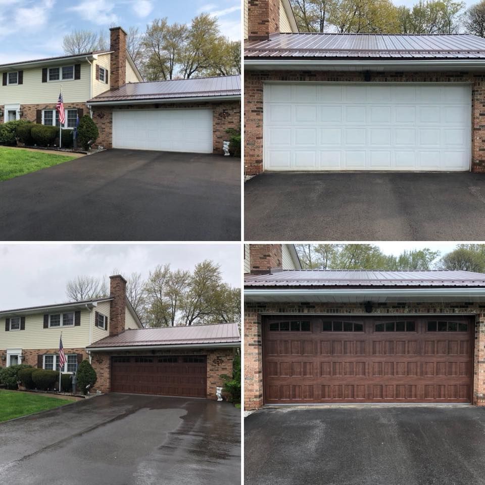 garage door installation before and after