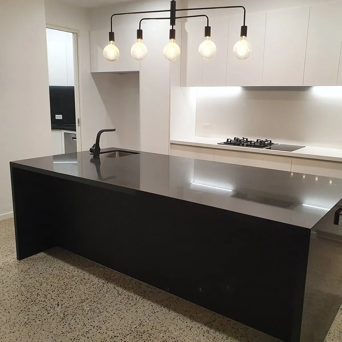 Large Black Sink with White Wall Kitchen | Indented Head, Vic | Coastyle Building Solutions