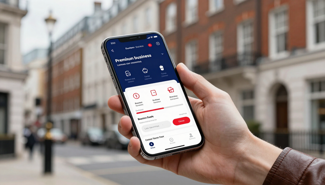 Smartphone app interface for a local business