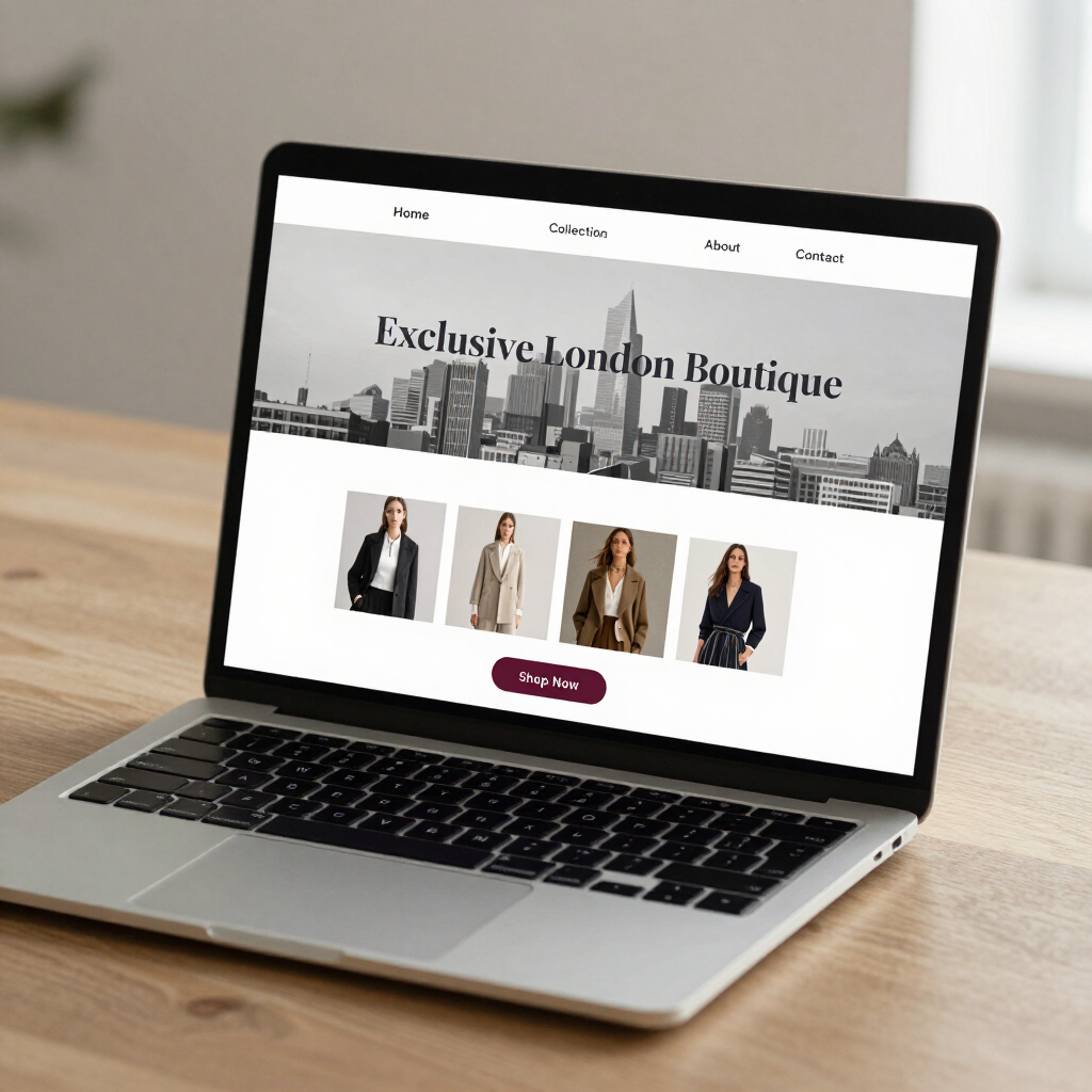 Responsive website design on a laptop