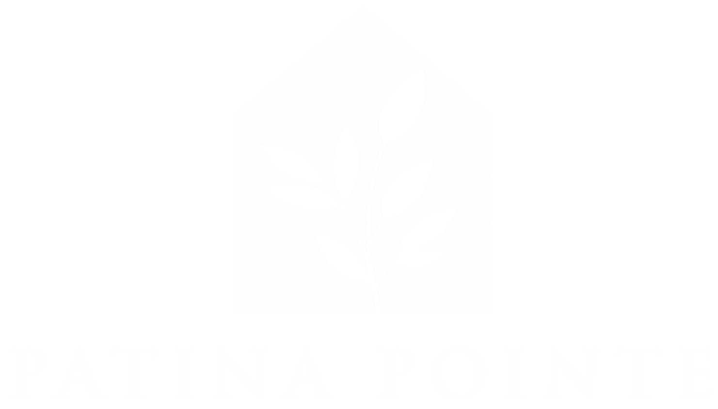 The logo for legacy bend is white on a gray background.