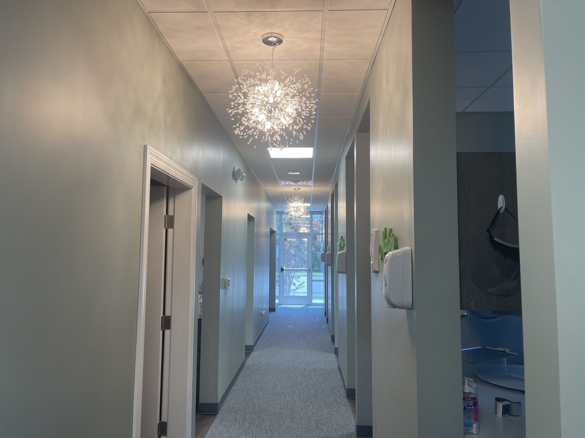 Hallway inside our dental office in Harrisburg NC | Best dentist for implants and fillings