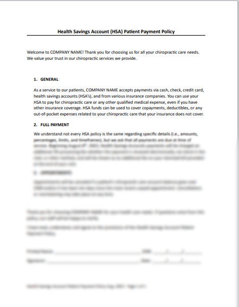 HSA Policy