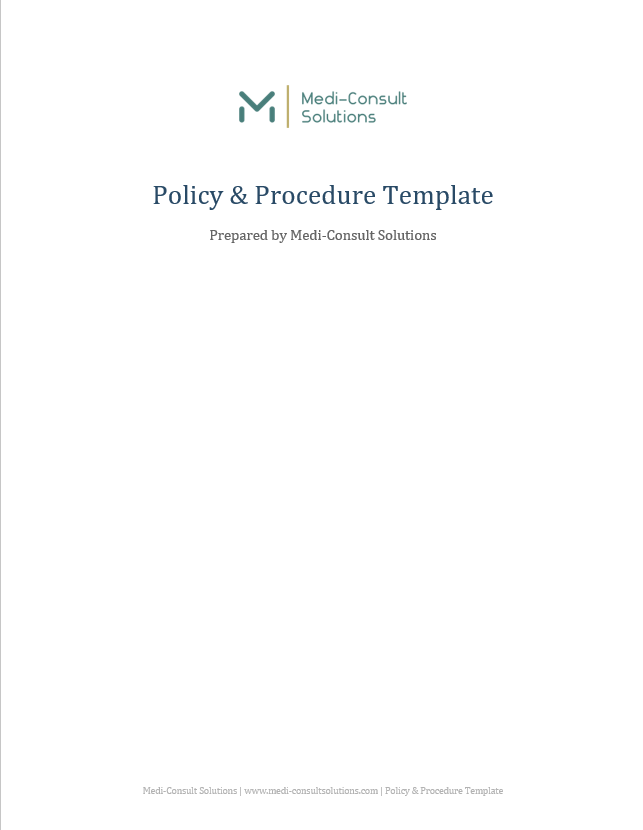 Policy and Procedure Template