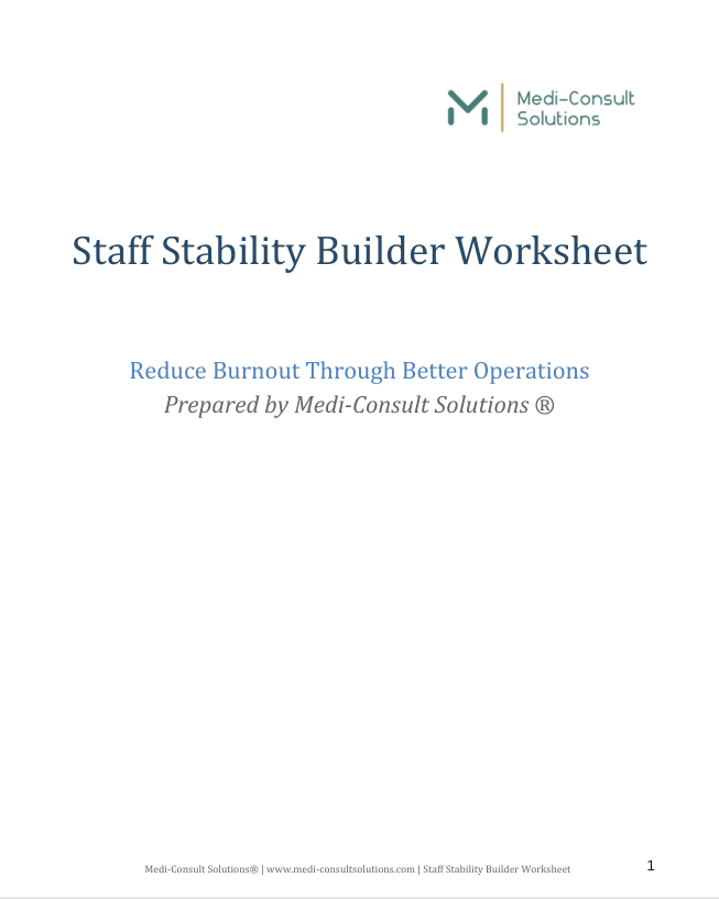 Staff Stability Builder Worksheet