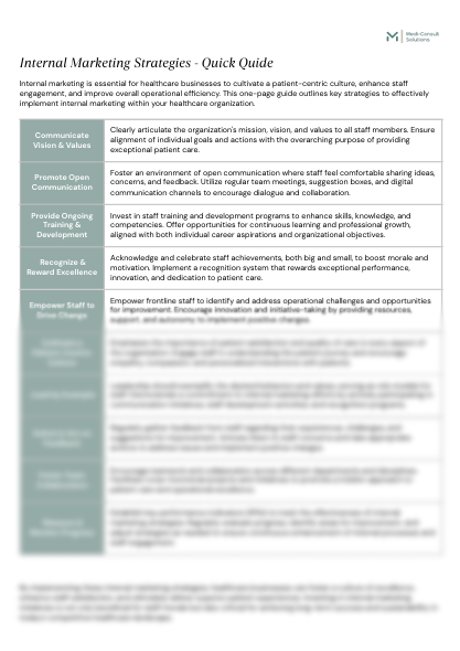 Internal Marketing Strategies - Quick Guide