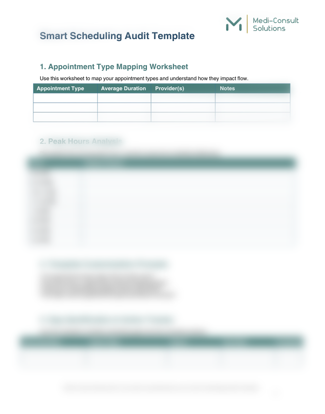 Smart Scheduling Audit Template