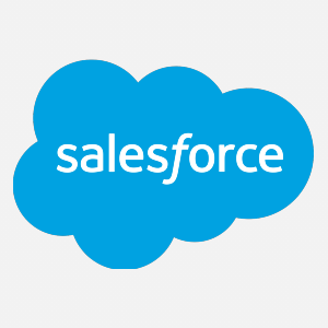 Salesforce logo: white