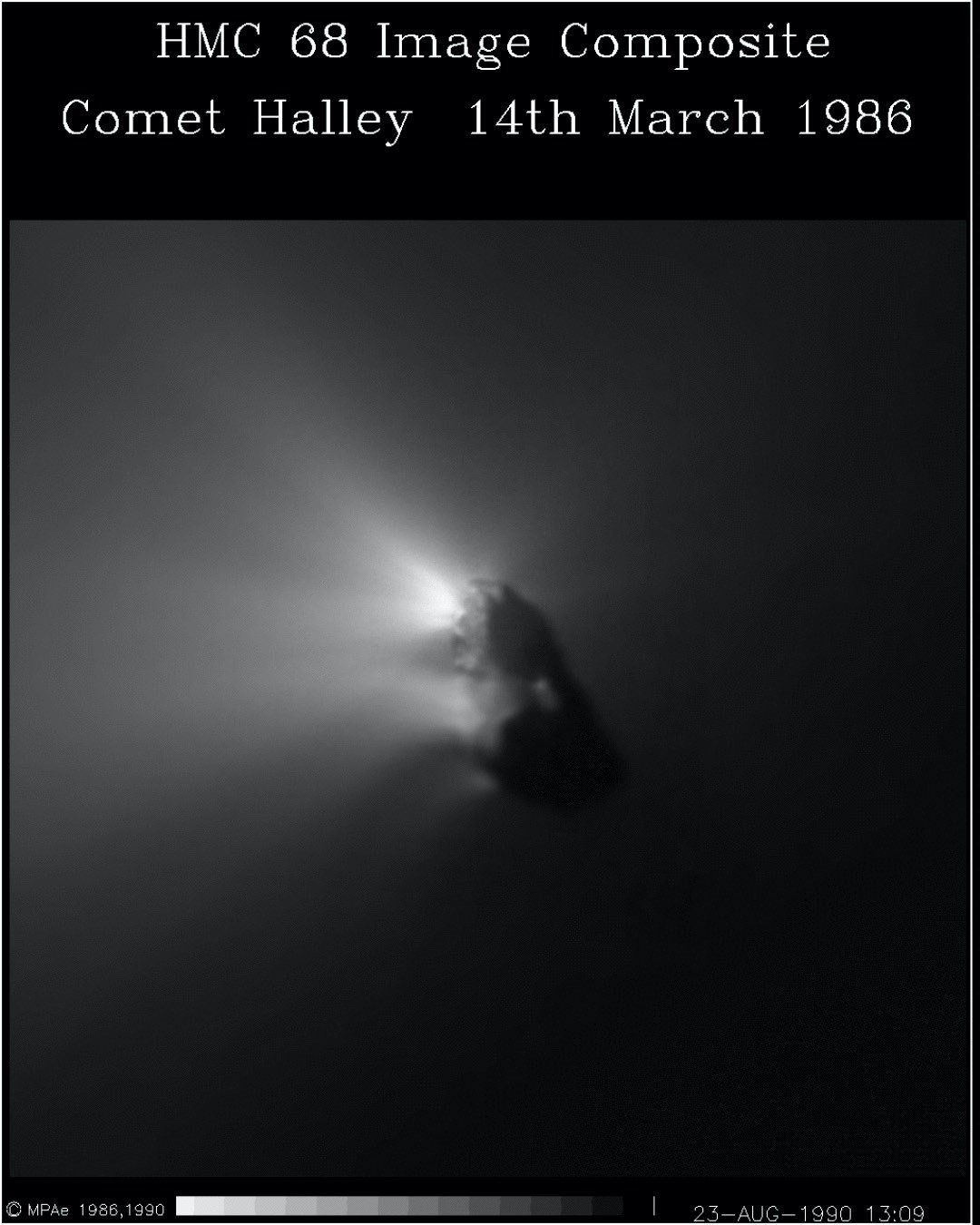The nucleus of Halley’s Comet and gas flows