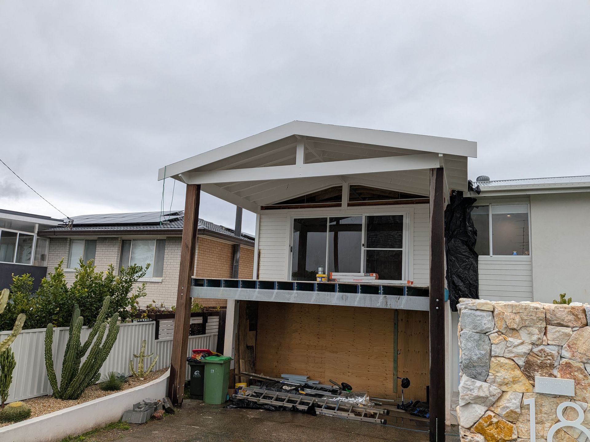 House Under Renovation With a Front Porch — Lakecrest Projects in Belmont North, NSW