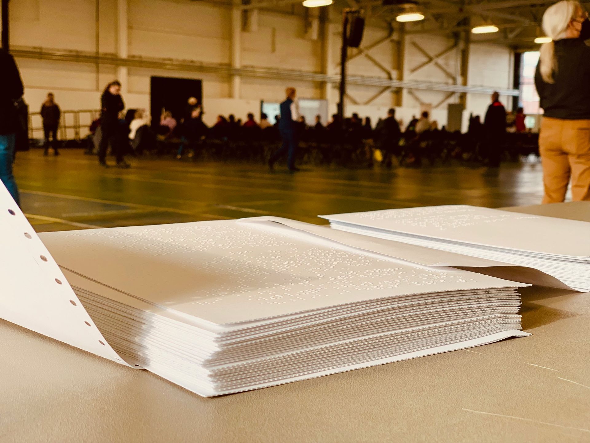 Materials were provided in Braille by several community partners.  