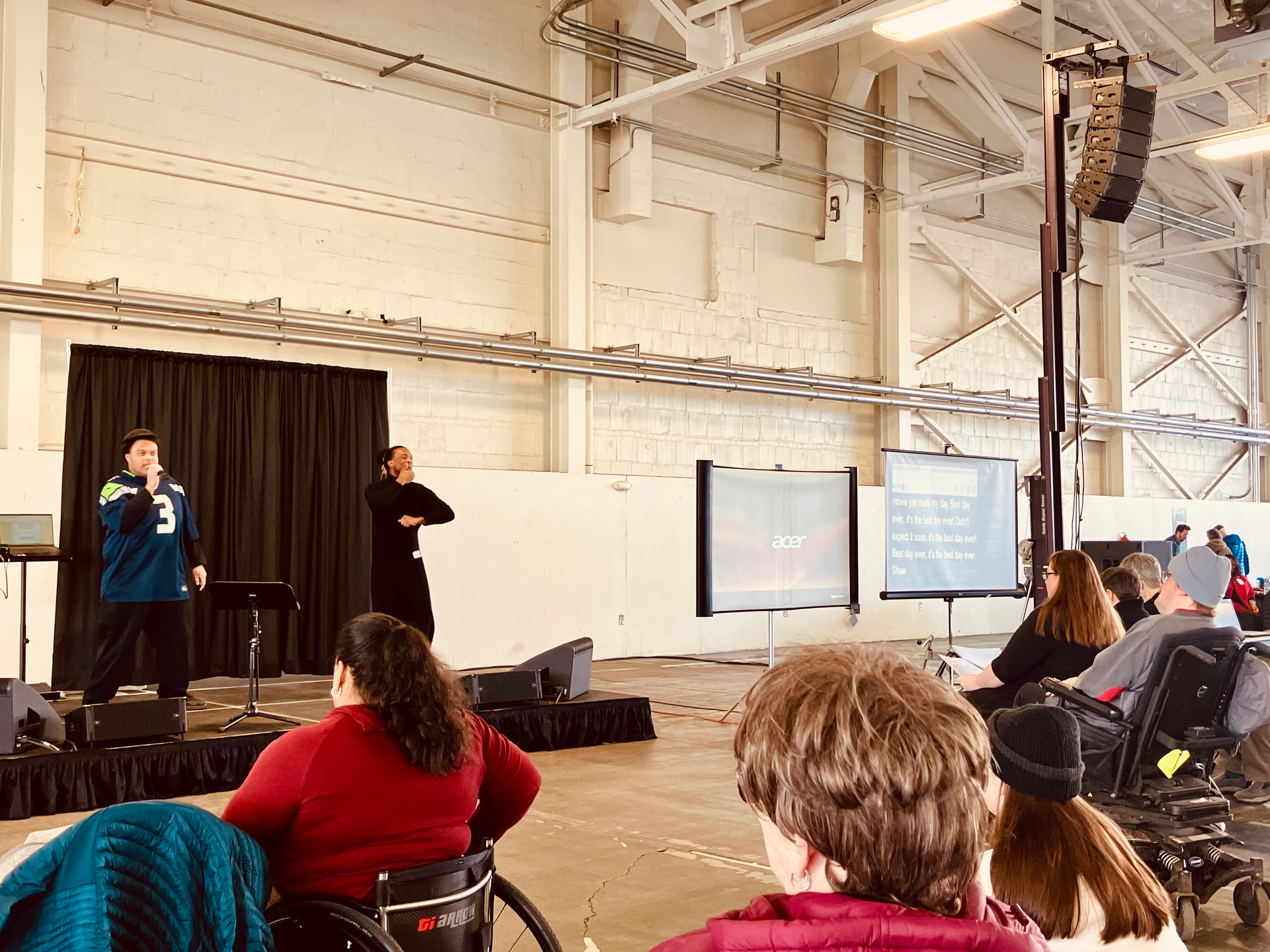 There was an uplifting performance from Fantasy A (Alex Hubbard), with ASL translation and CART (Communication Access Realtime Translation) services support.