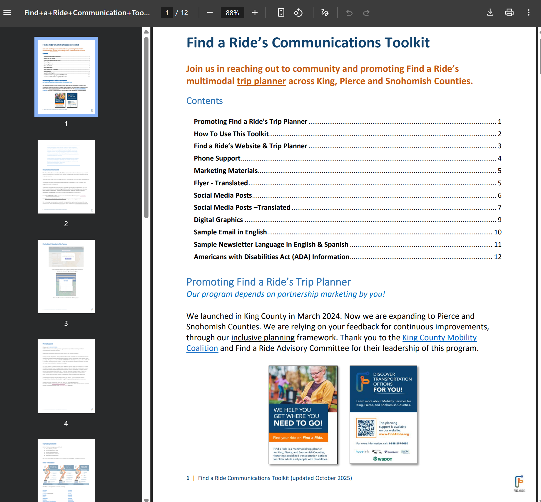 PDF of Find a Ride toolkit