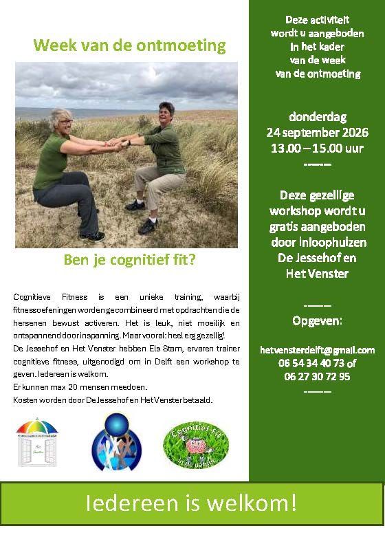 flyer van de workshop cognitief fit