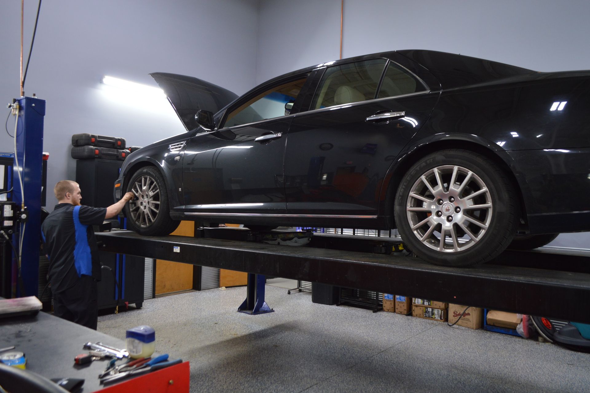 Vehicle on Lift | Full Throttle Automotive