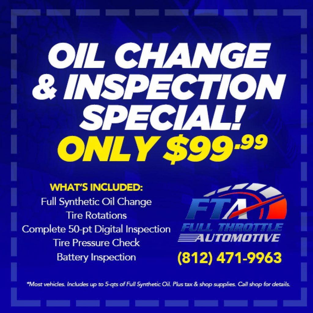Oil Change & Inspection Special! - Full Throttle Automotive LLC