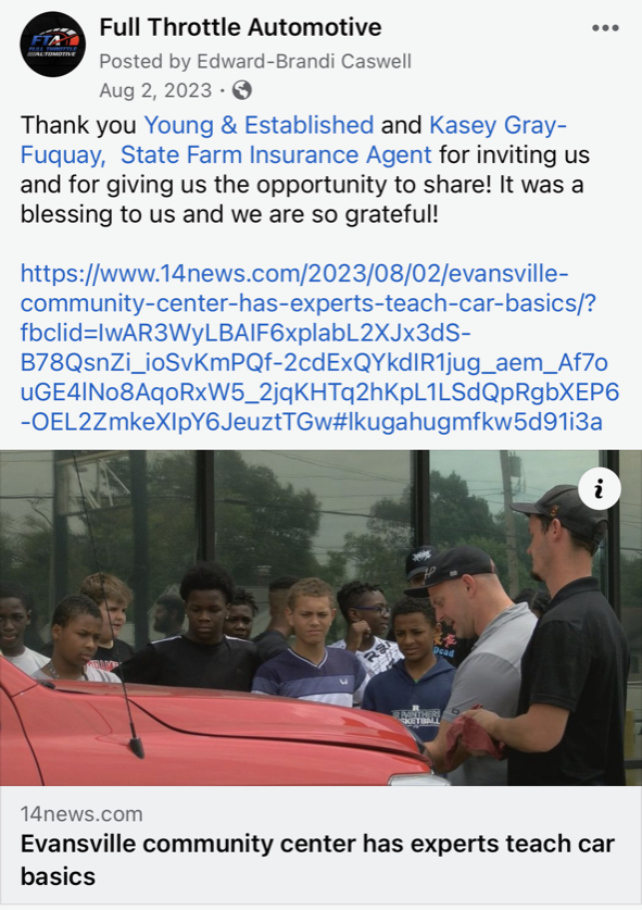 Facebook Post | Full Throttle Automotive