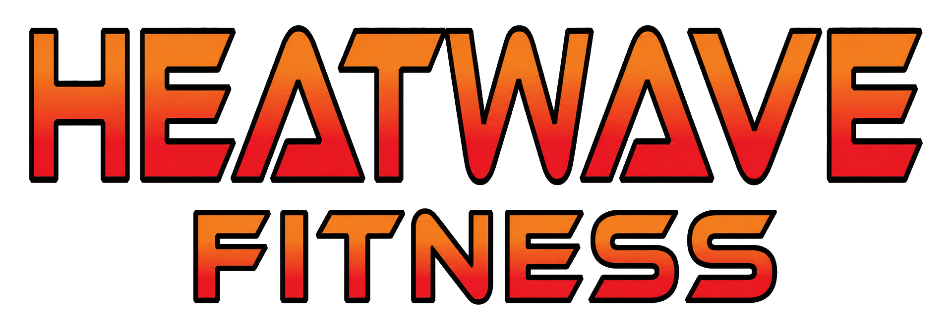 Heatwave Fitness logo in orange and red text on a white background