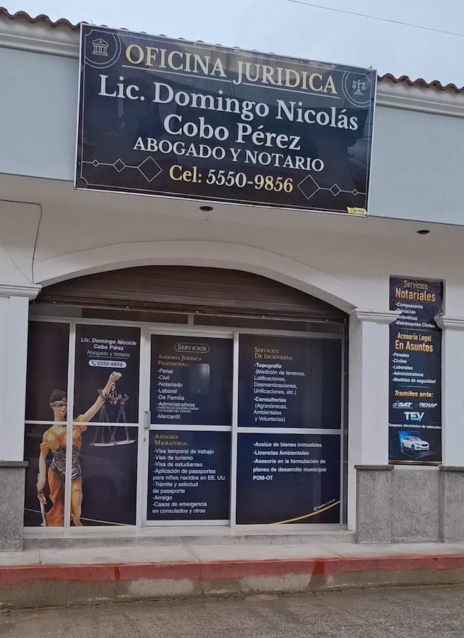 Law office exterior with sign: 