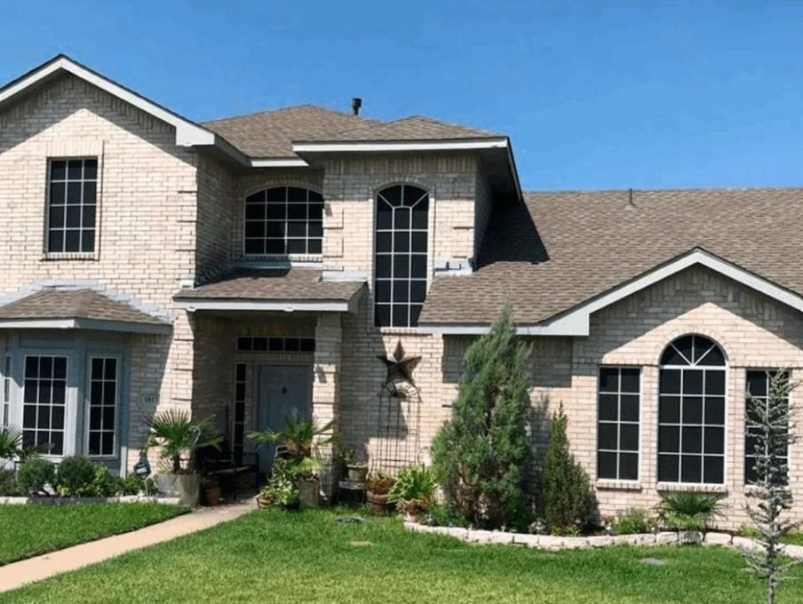 Solar screens on exterior of home