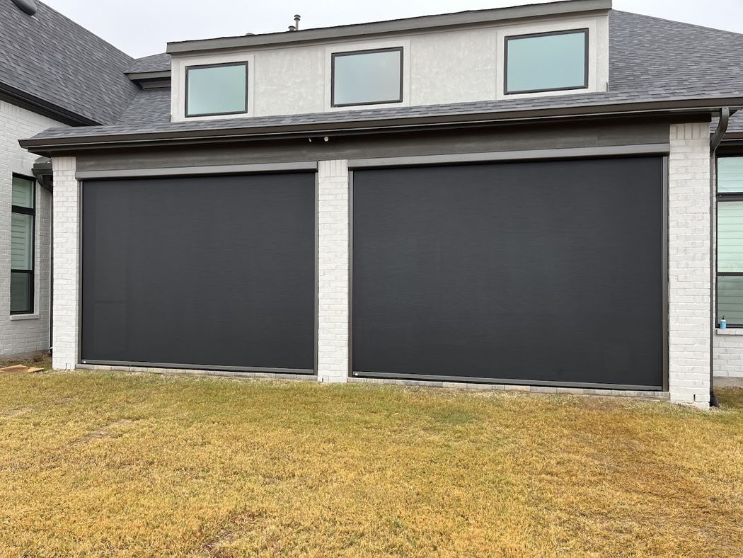 Exterior patio solar screens