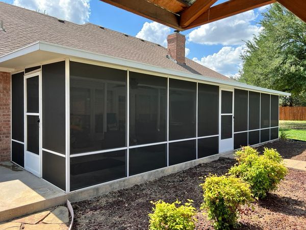 Screened-in patio extension