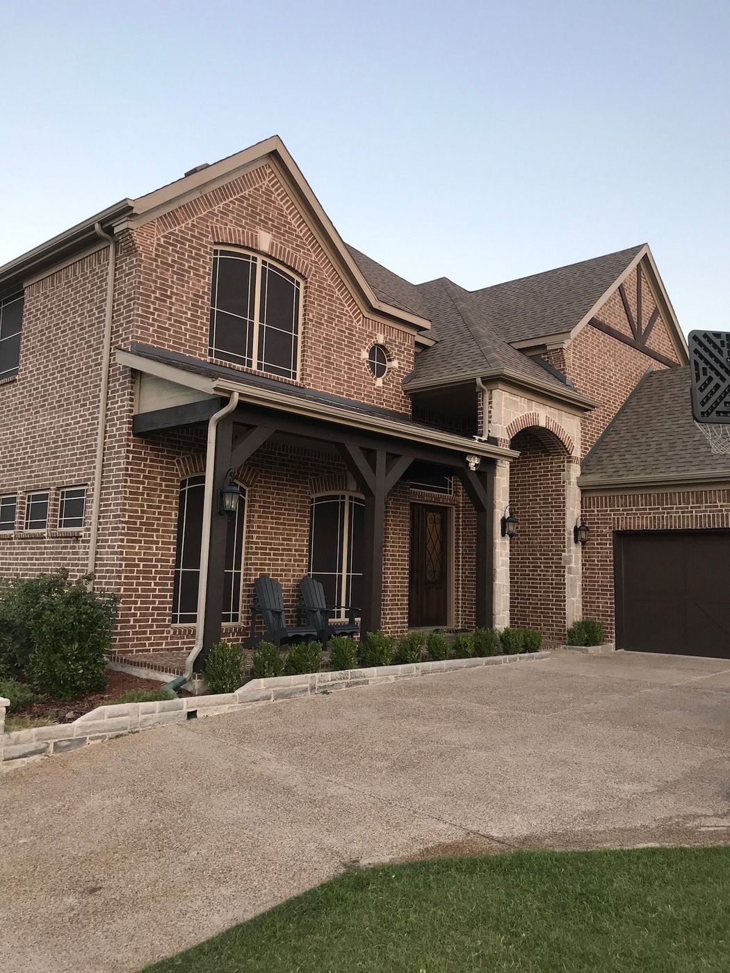 Large two-story brick home