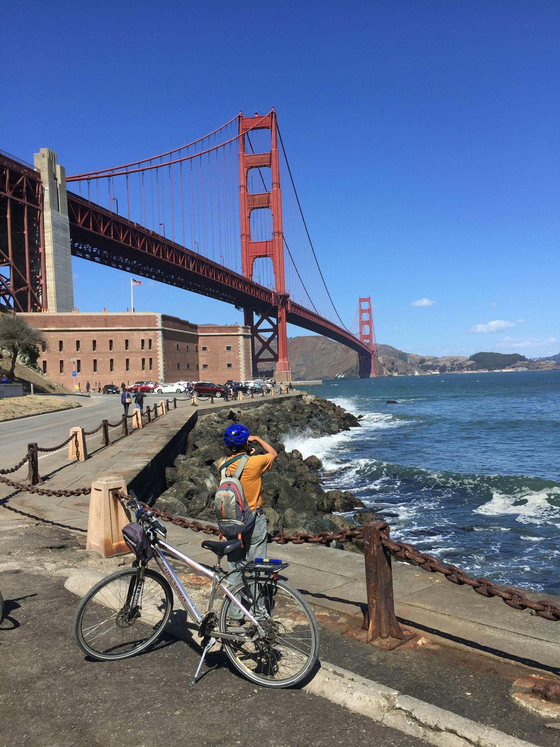Biker by Golden Gate Bridge