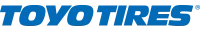 TOYO TIRES logo in blue on white background