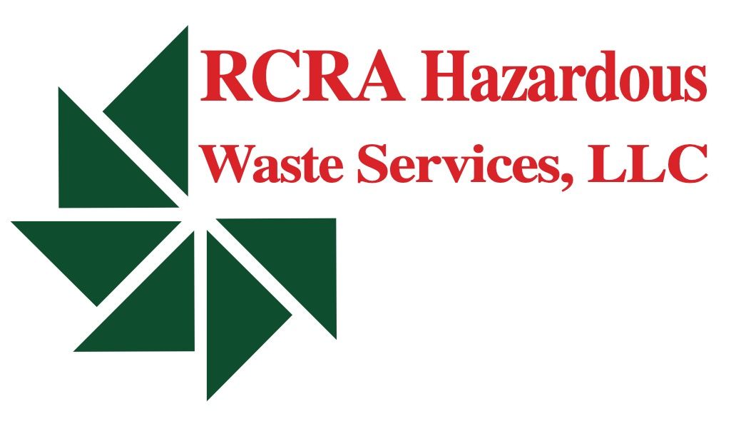 The logo for rcra waste services llc is green and red