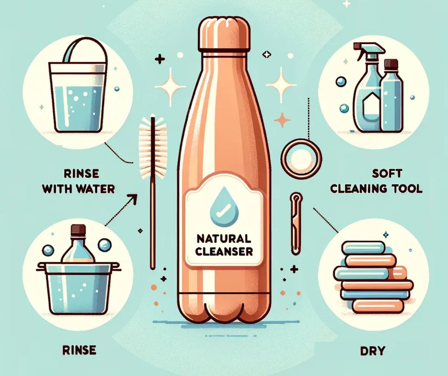 How to clean your copper water bottle