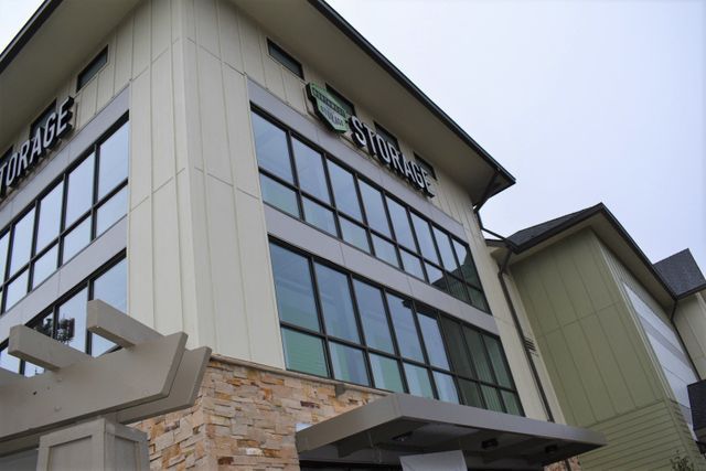 A large building with the word storage on it