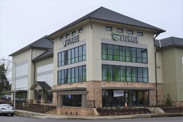 A large building with the word storage on it