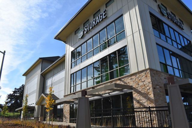 A large building with the word storage on it