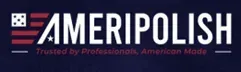 Logo: Ameripolish text with an American flag design.