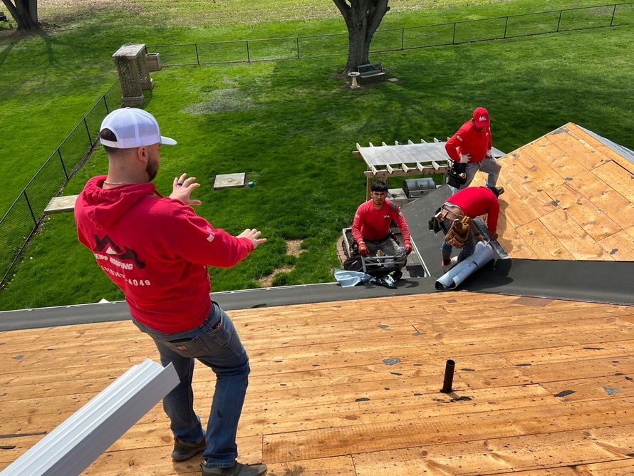 Seipp Roofing crew completing a residential roof installation in Maryland and Pennsylvania