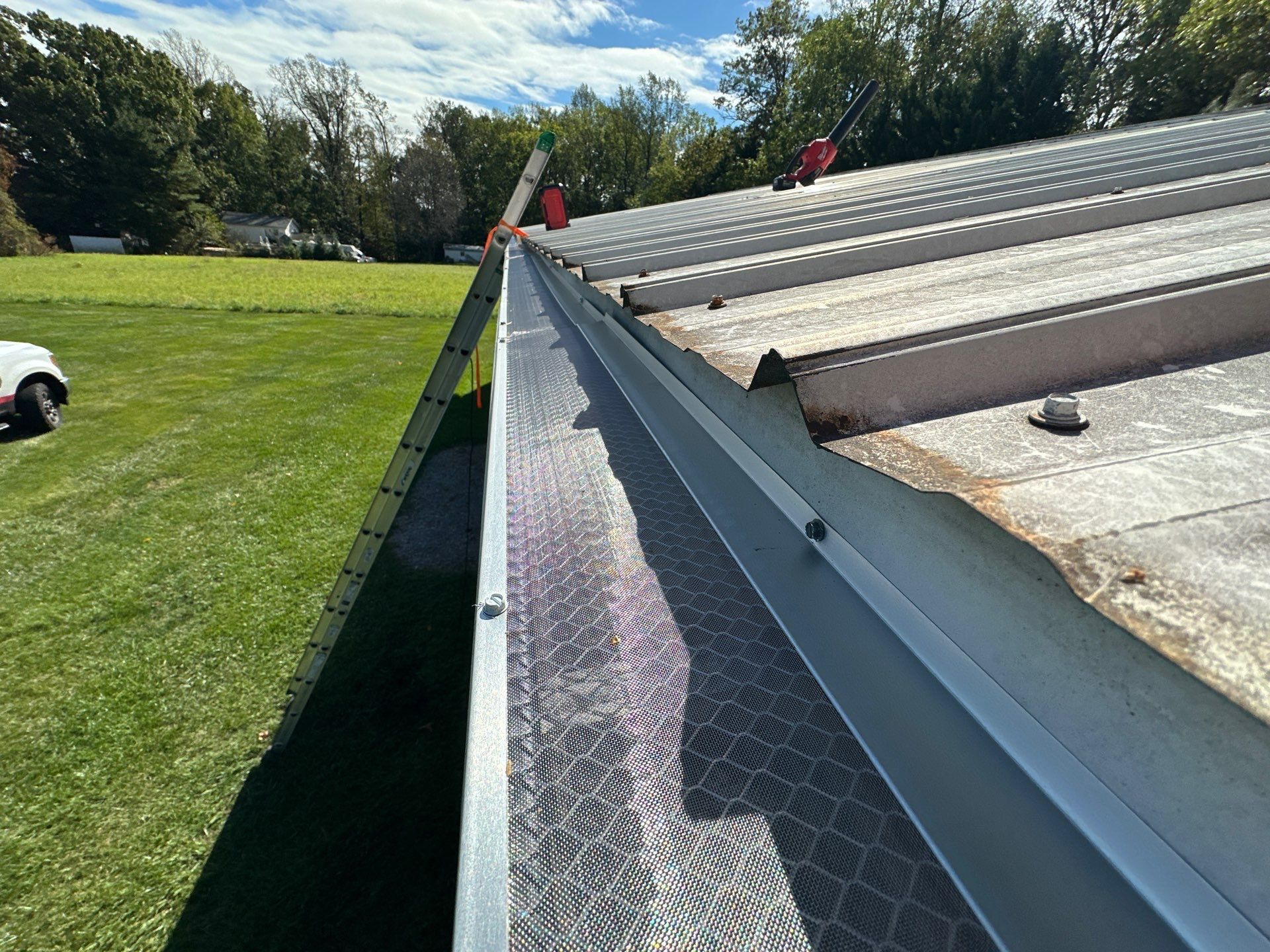 Gutter protection installed on a property in Westminster, Maryland