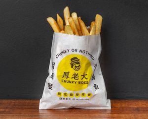 Bag of thick-cut french fries with 