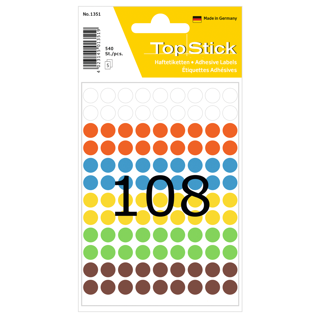 etiquetas permanentes topstick ref.1351