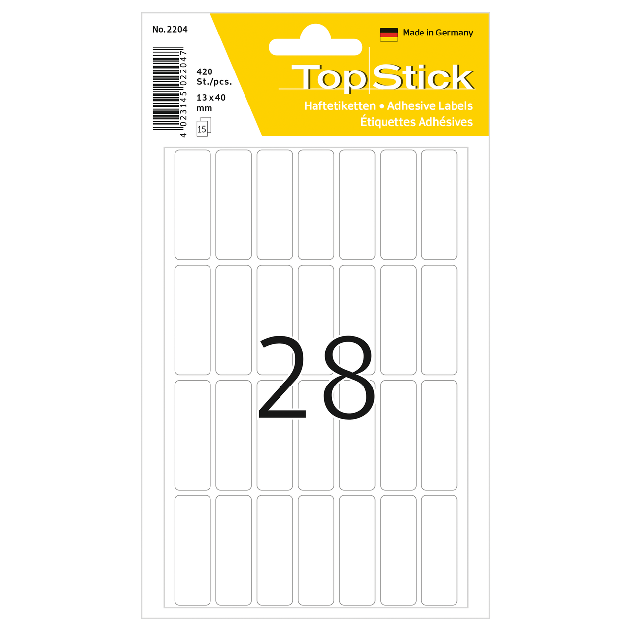 Etiquetas Permanentes Topstick