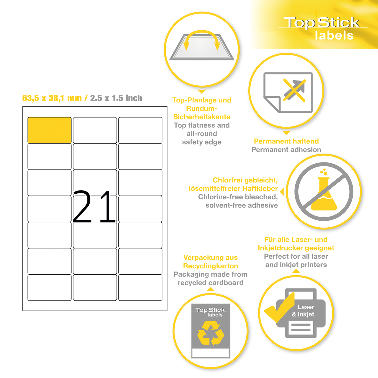etiquetas a4 topstick ref.8699