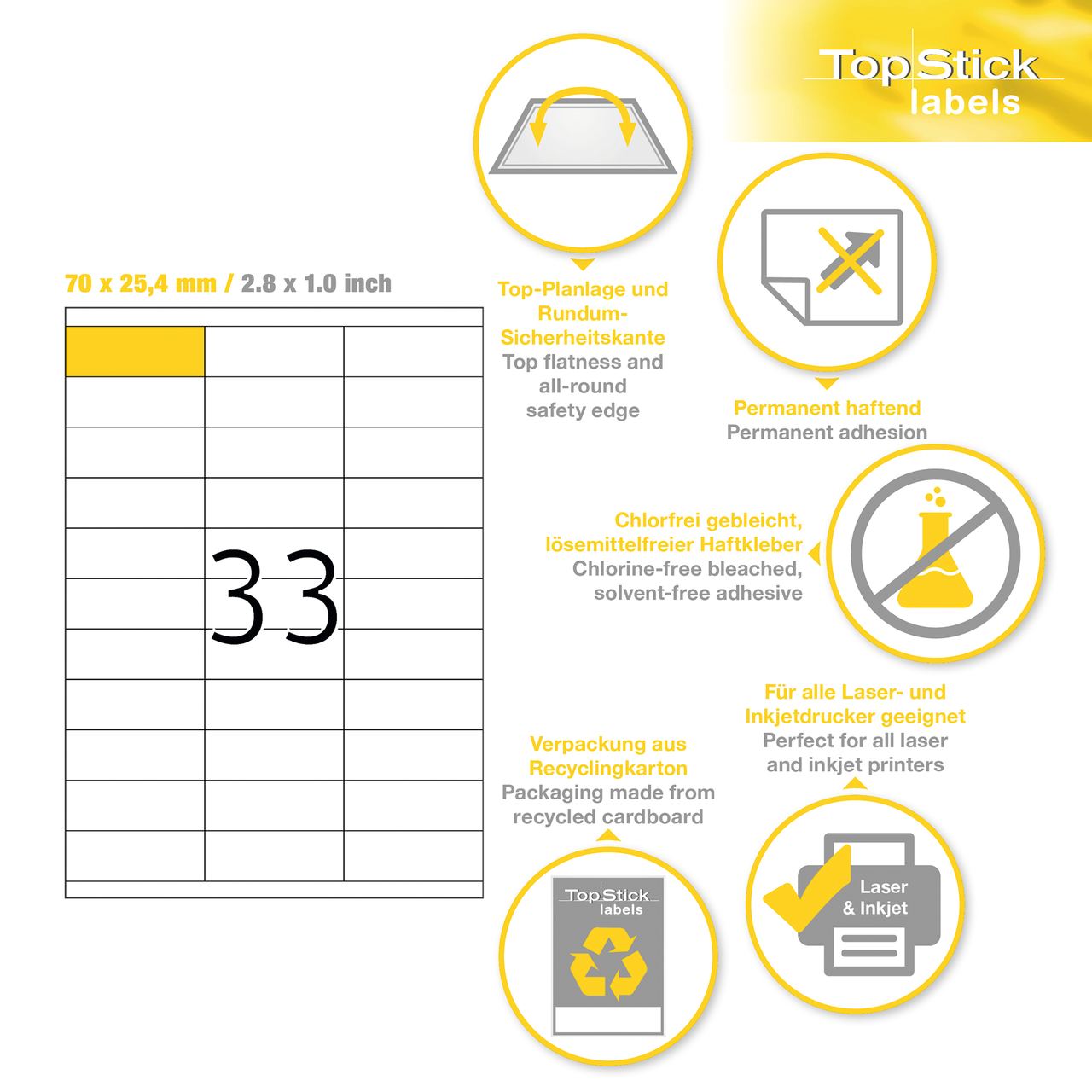 etiquetas a4 topstick ref.8702