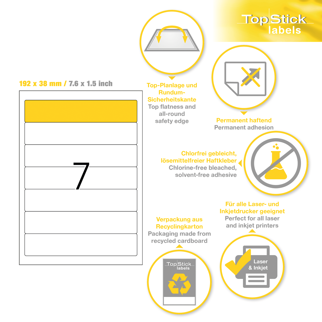etiquetas a4 topstick ref.8721