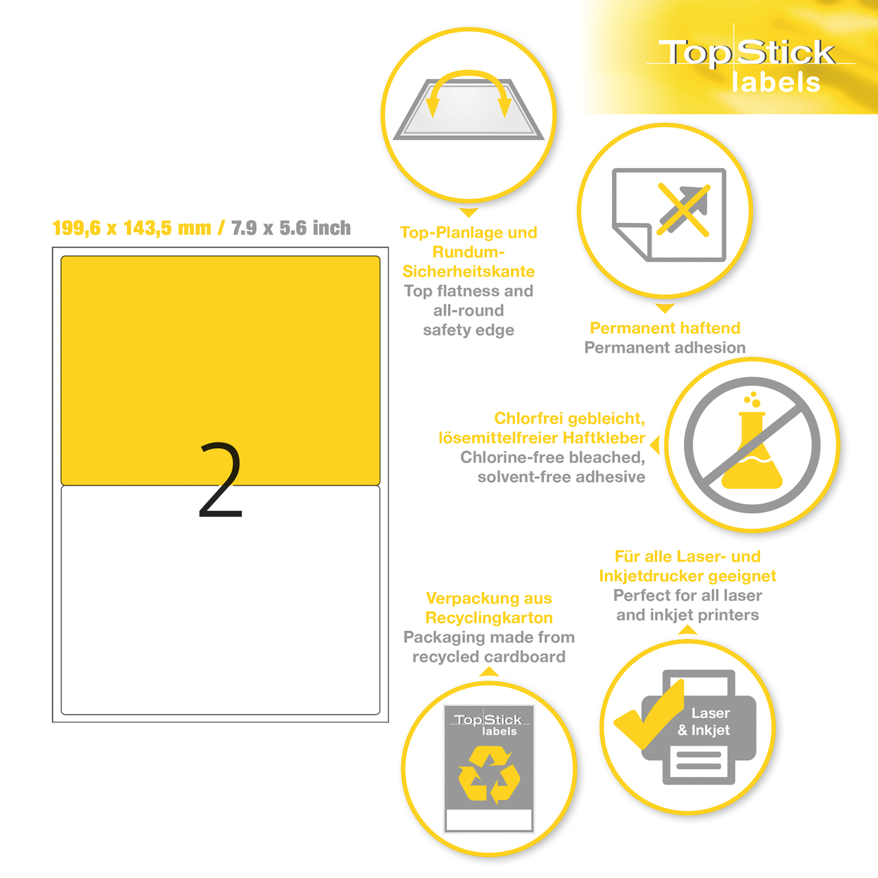 etiquetas a4 topstick ref.8774